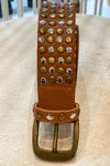 STELLA STUDDED BELT - TAN