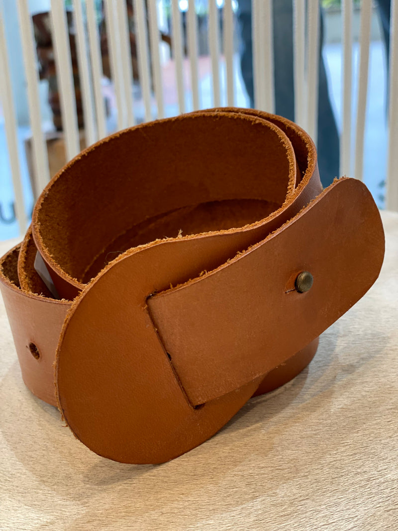 STELLA - DYE CUT BELT - TAN