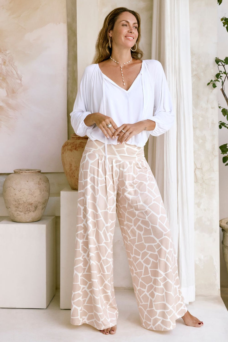 PALAZZO PANT - BEIGE