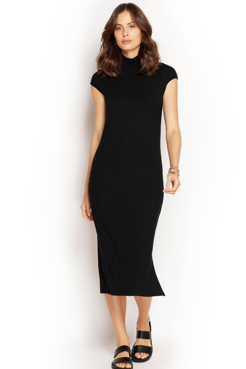 TURTLE NECK MIDI DRESS