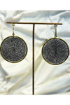 MESH RIM EARRINGS - OXIDIZED/GOLD