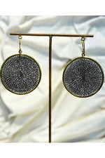 MESH RIM EARRINGS - OXIDIZED/GOLD