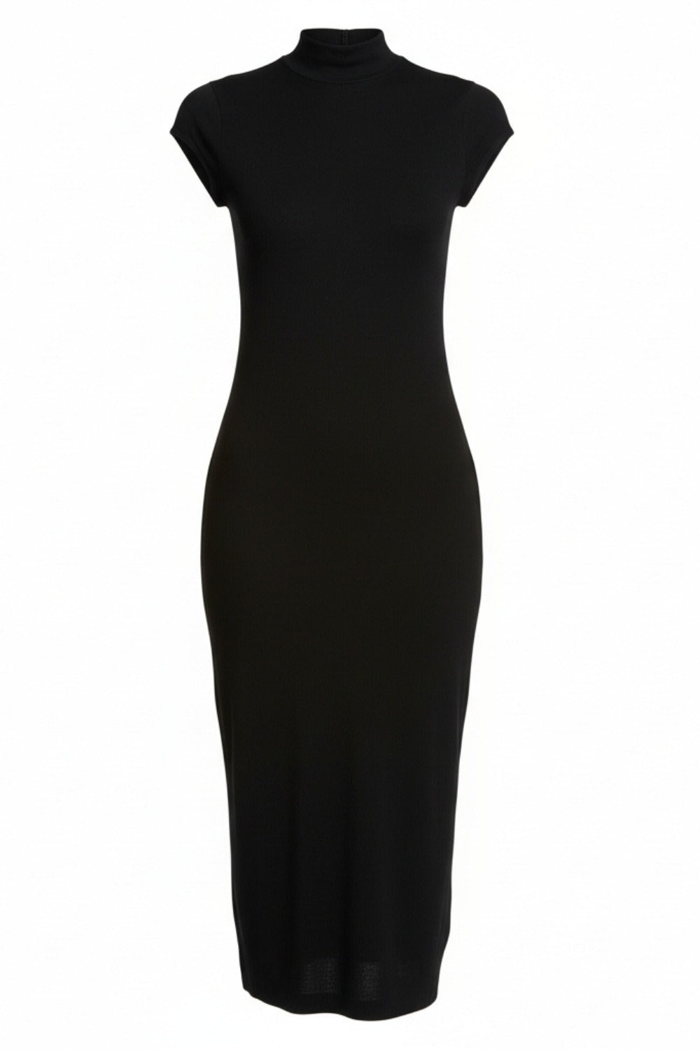 knee length dresses for ladies Le Thanh HOA Turtleneck Twilight All Black Dress main image 1